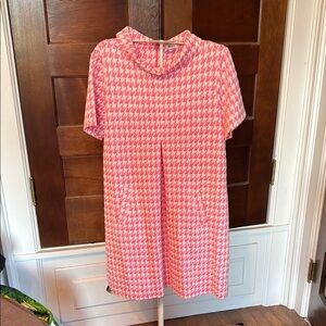 Tyler boe Kristen dress in  Houndstooth pink and white.‎ Worn twice. 174 retail
